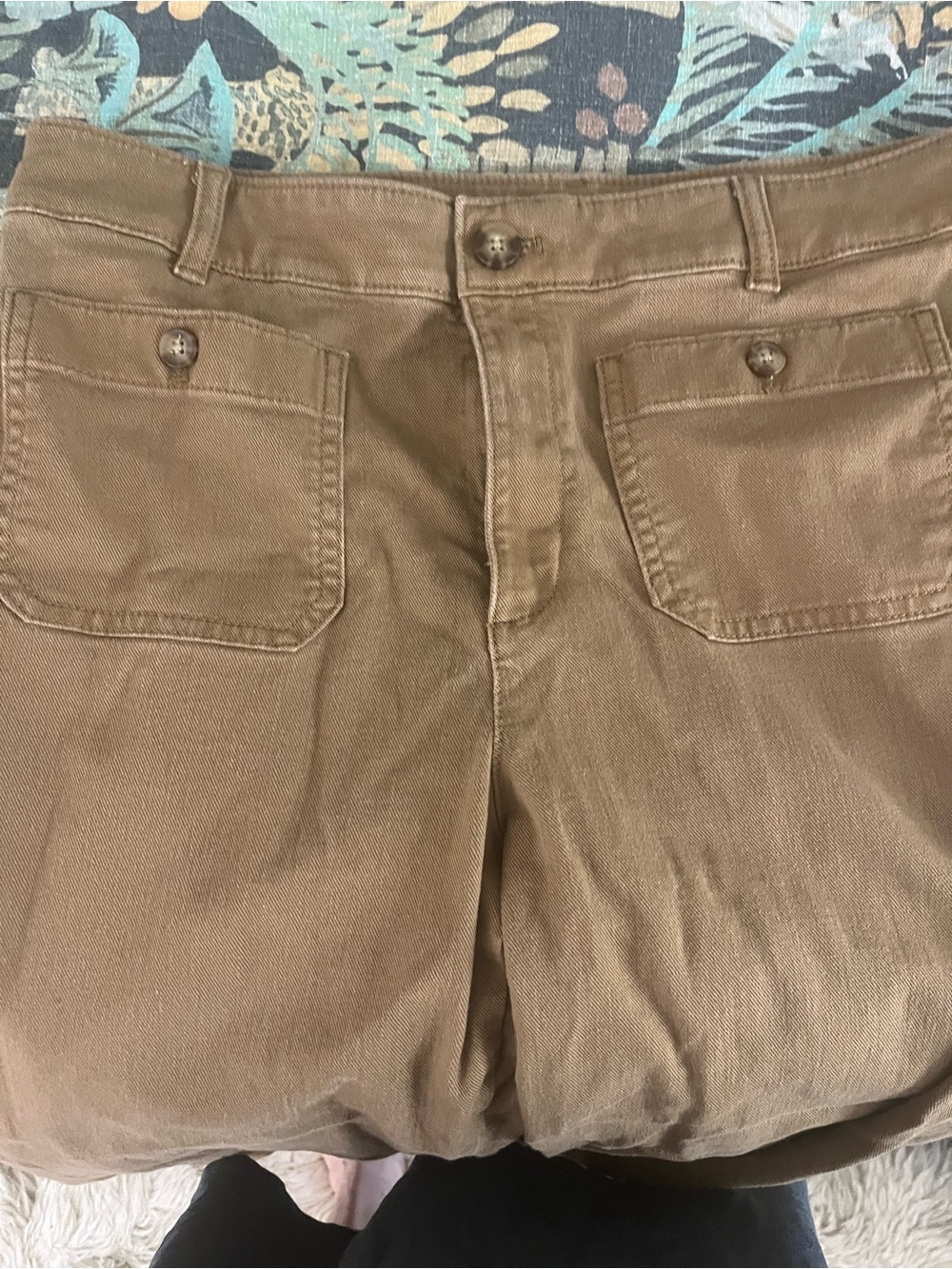 LOFT Tan Cropped Wide-Leg Pants NWOT - Picture 5 of 5